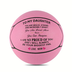 Engraved Basketball To My Daughter From Mom PU leather Basketball Gift