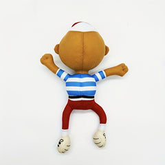 Naughty Boy Plush Toy Stuffed Animal Doll with Cheerful Smile & Red Shirt