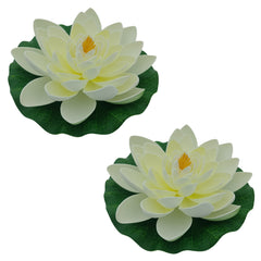 2pcs Floating Foam Lotus Flower Water Lily Pad Decoration 6 7inch