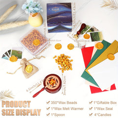 357pcs Wax Seal Stamp Kit Wax Sealing Sets With Wax Beads Seal Stamp