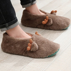 Men's Cartoon Plush Indoor Slippers Christmas