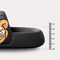Men's Anime Print Non Slip Platform Slides Soft Sole Cloud Slides