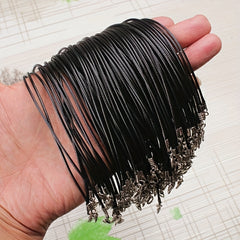 Braided Leather Cord Necklace Chain with Lobster Clasp for Jewelry Making