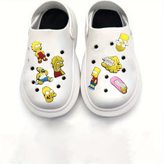 8pcs Cartoon Shoe Charms For Clogs Slides Sandals PVC Decorations