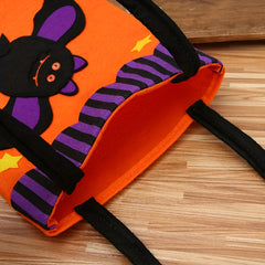 Halloween Print Tote Bag Trick Or Treat Candy Bag Reusable Storage Basket