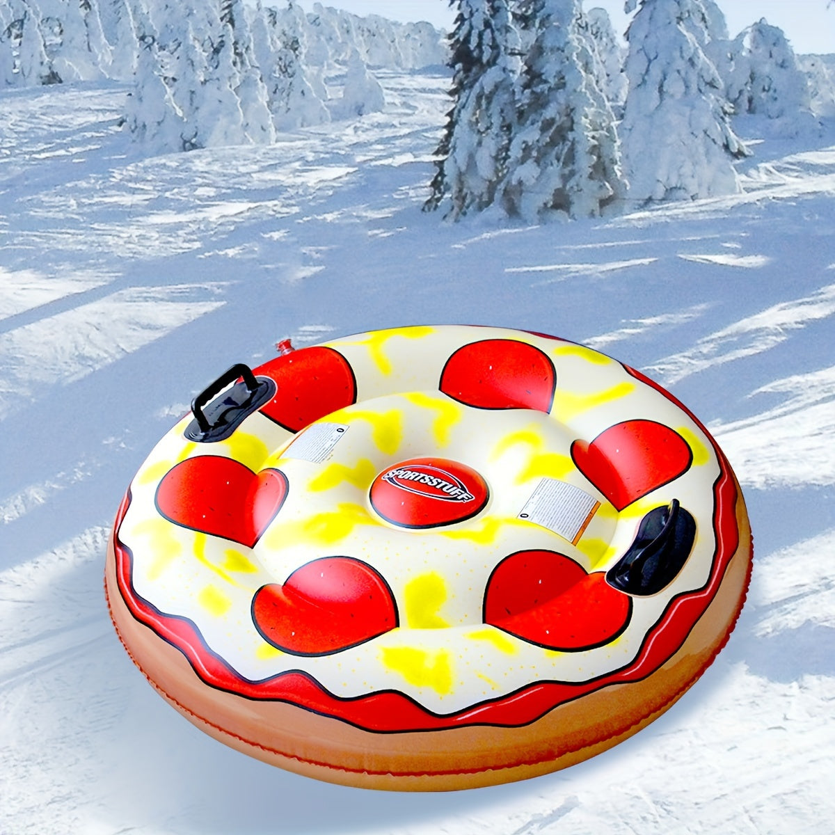 Winter Inflatable Snow Toy Skiing Circle With Handle Snow Sled