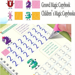 4 Reusable Copybooks with Pen for Kids Handwriting Practice Learning Toys