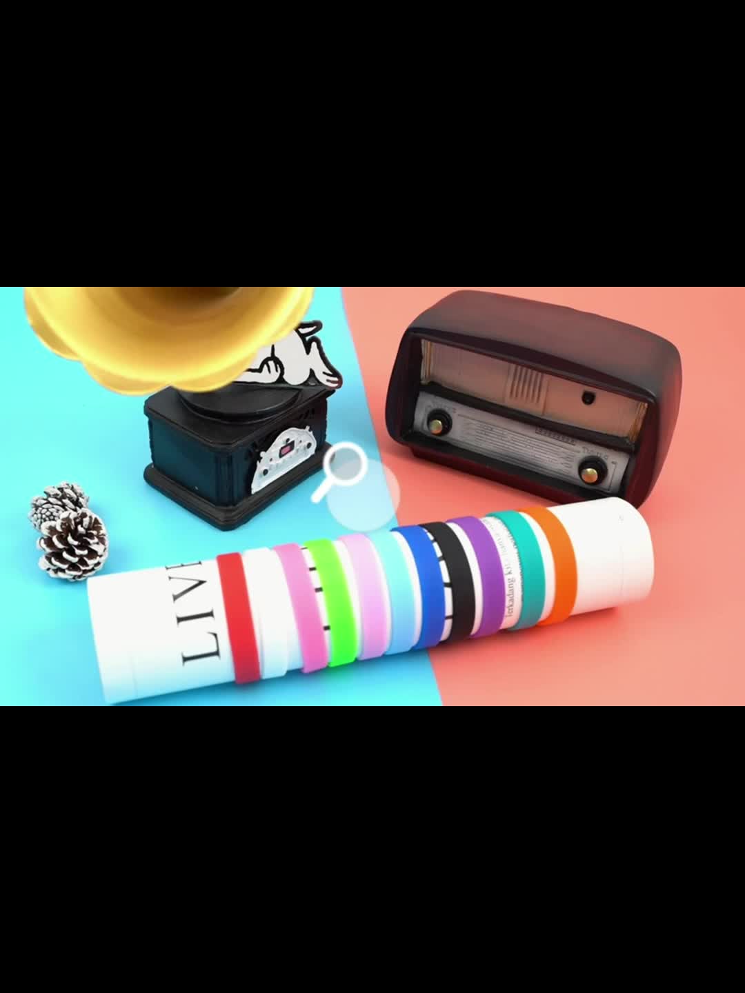 12 Pcs Mixed Silicone Wristbands Solid Bracelets
