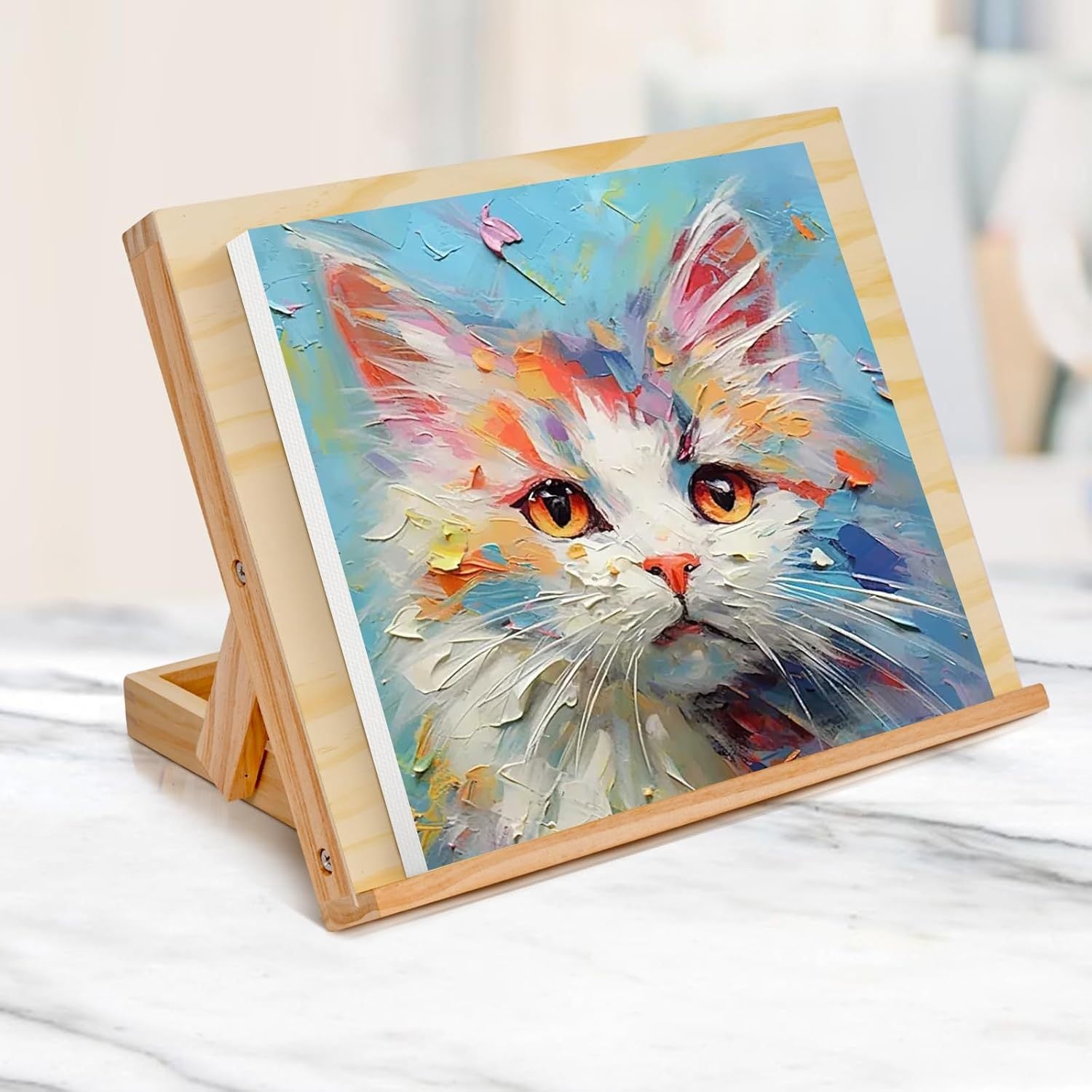 Wooden Easel Desktop Angle Stand Natural Wood