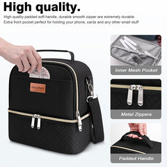 Insulated BALCRAZY Lunch Bag Cooler with Front Pocket