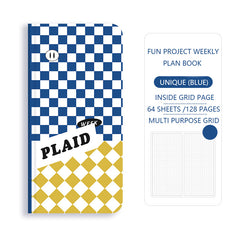 Checkerboard Cover Weeks Notebook Weekly Planner Book Cover