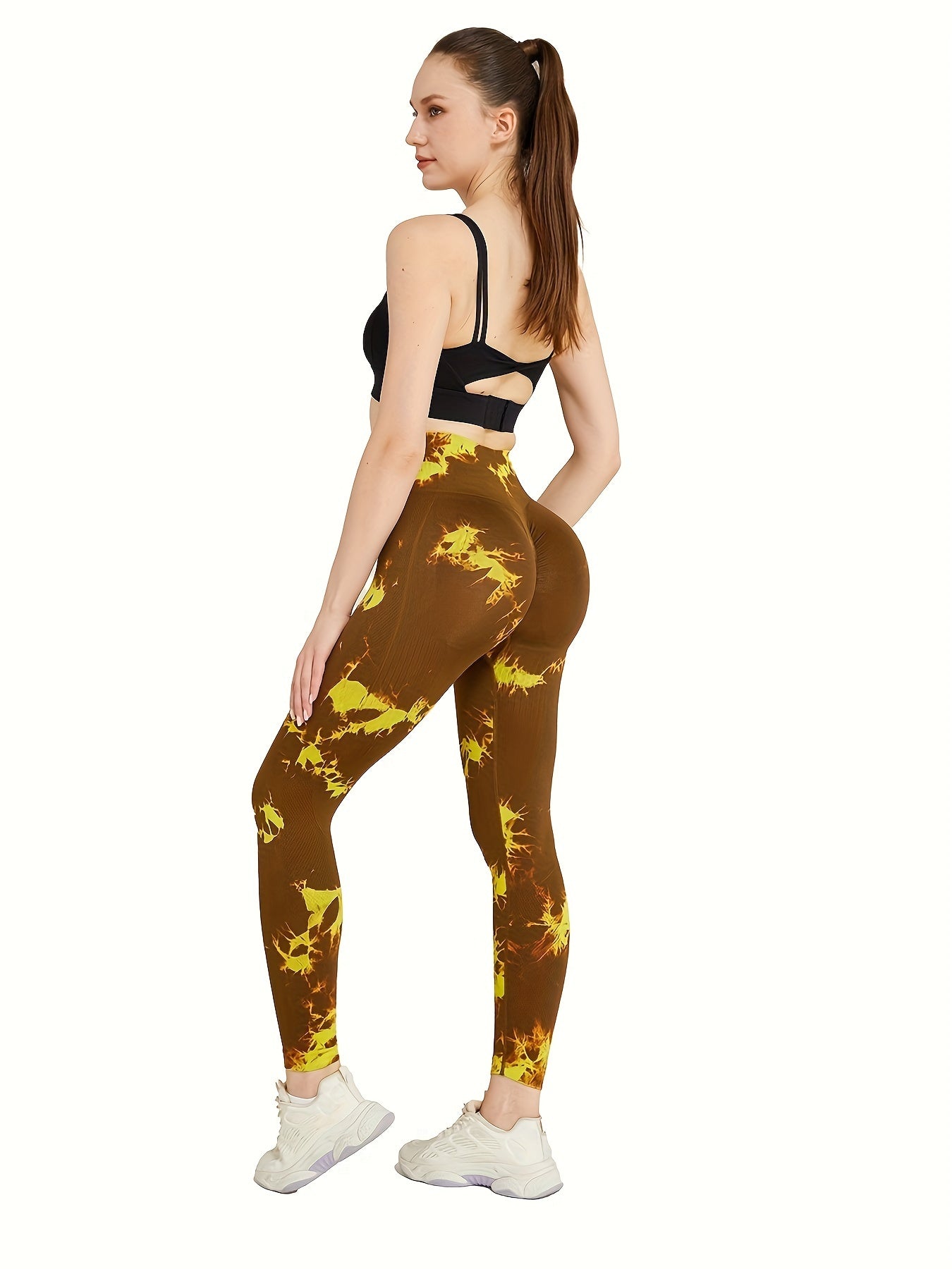 Tie Dye Seamless High Waist Yoga Pants Gym Leggings