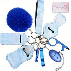 10pcs Women's Self Defense Keychain Set w/ Alarm & Door Opener