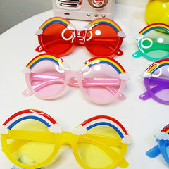 Cartoon Rainbow Frame Sunglasses Sun Protection for Kids