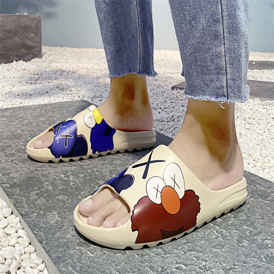 Men's Cartoon Slippers, Cozy Indoor House Shoes