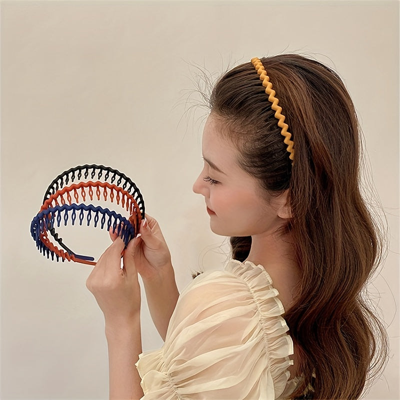 Toothed Solid Hairband Non slip Headband Hair Accessories For Sports