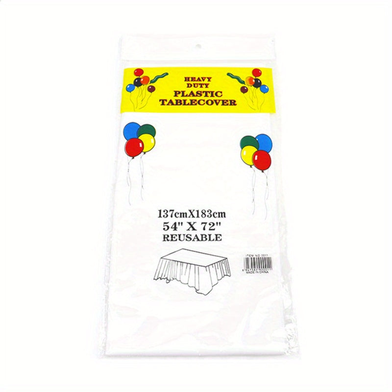 Disposable Plastic Tablecloth for Parties - Convenient and Durable