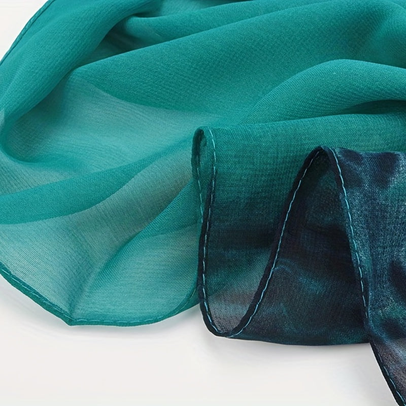 Chiffon Gradient Scarf Lightweight For Women Boho Beach Sun Protection