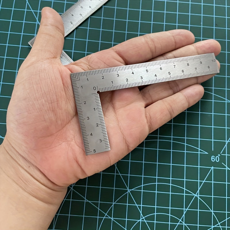 1pc Mini L shaped Square Portable Ruler Industrial Measuring Tool