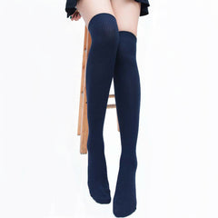 Women's High Thigh Cotton Knee Socks