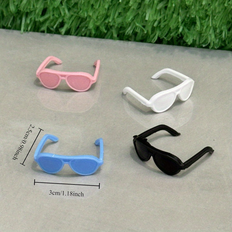 Colorful Dollhouse Glasses 12 Accessory Plastic Eyewear for Dolls