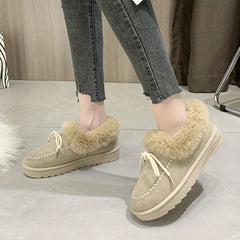 Women's Non-slip Winter Snow Shoes Fleece Ankle Boots