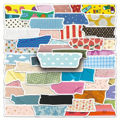 50 Colorful Polka Dot Stickers with Adhesive Tape Reusable Self Adhesive Deca