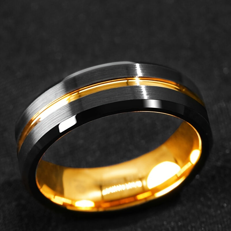 8mm Stainless Steel Brushed Ring