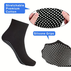 4 Pairs Women's Non-Slip Yoga Pilates Socks Breathable Training Socks