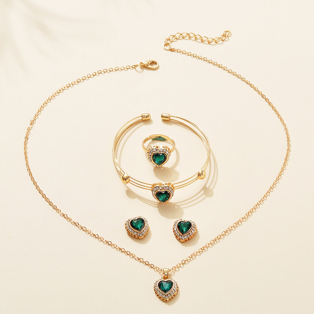 Golden Accessories Set for a Touch of Elegance