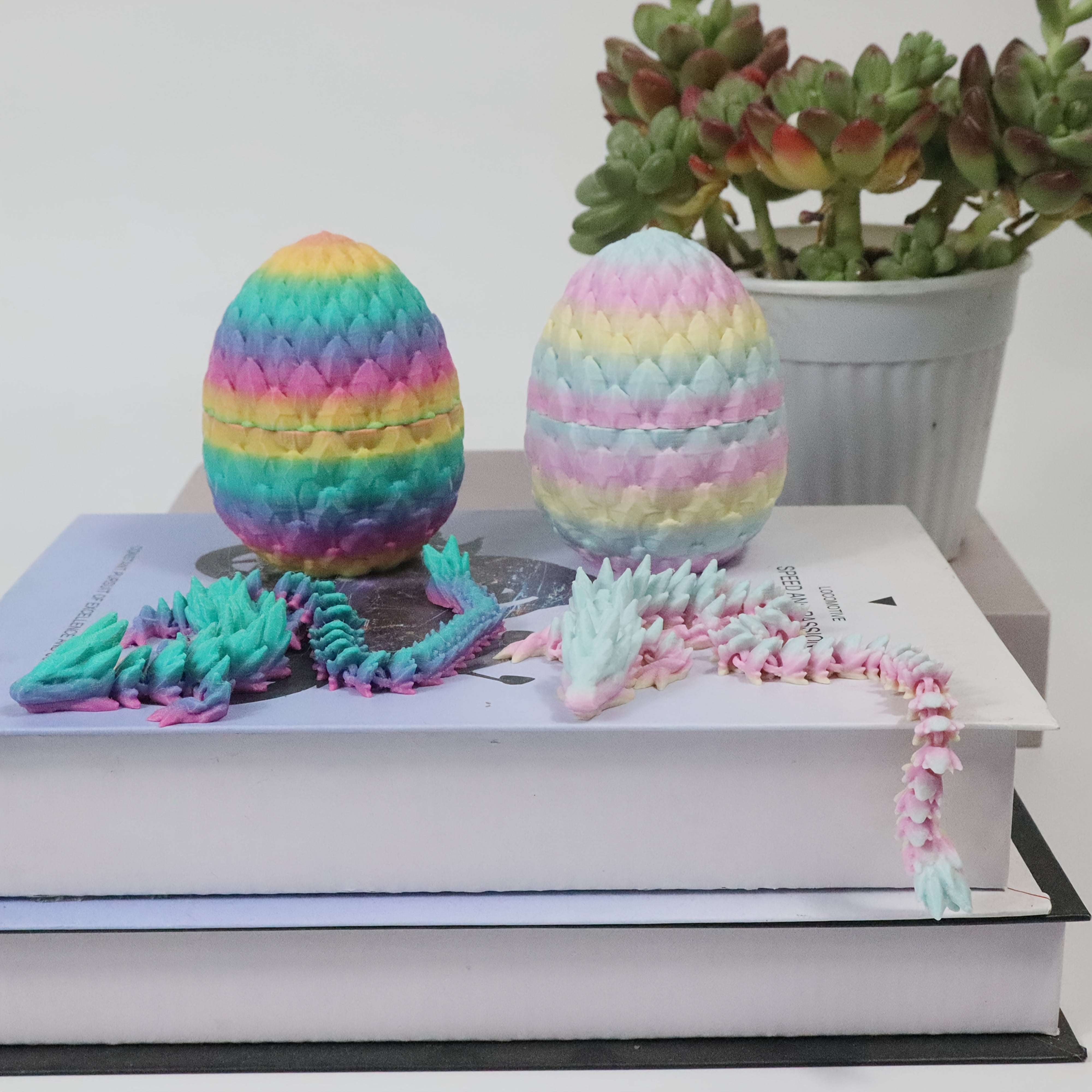 Lotus Dragon Egg Easter Gift Set 3D Printed Desktop Ornament