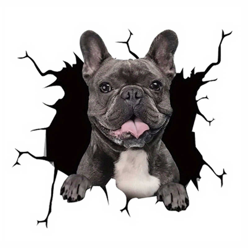 French Bulldog Car Sticker 3D Simulation