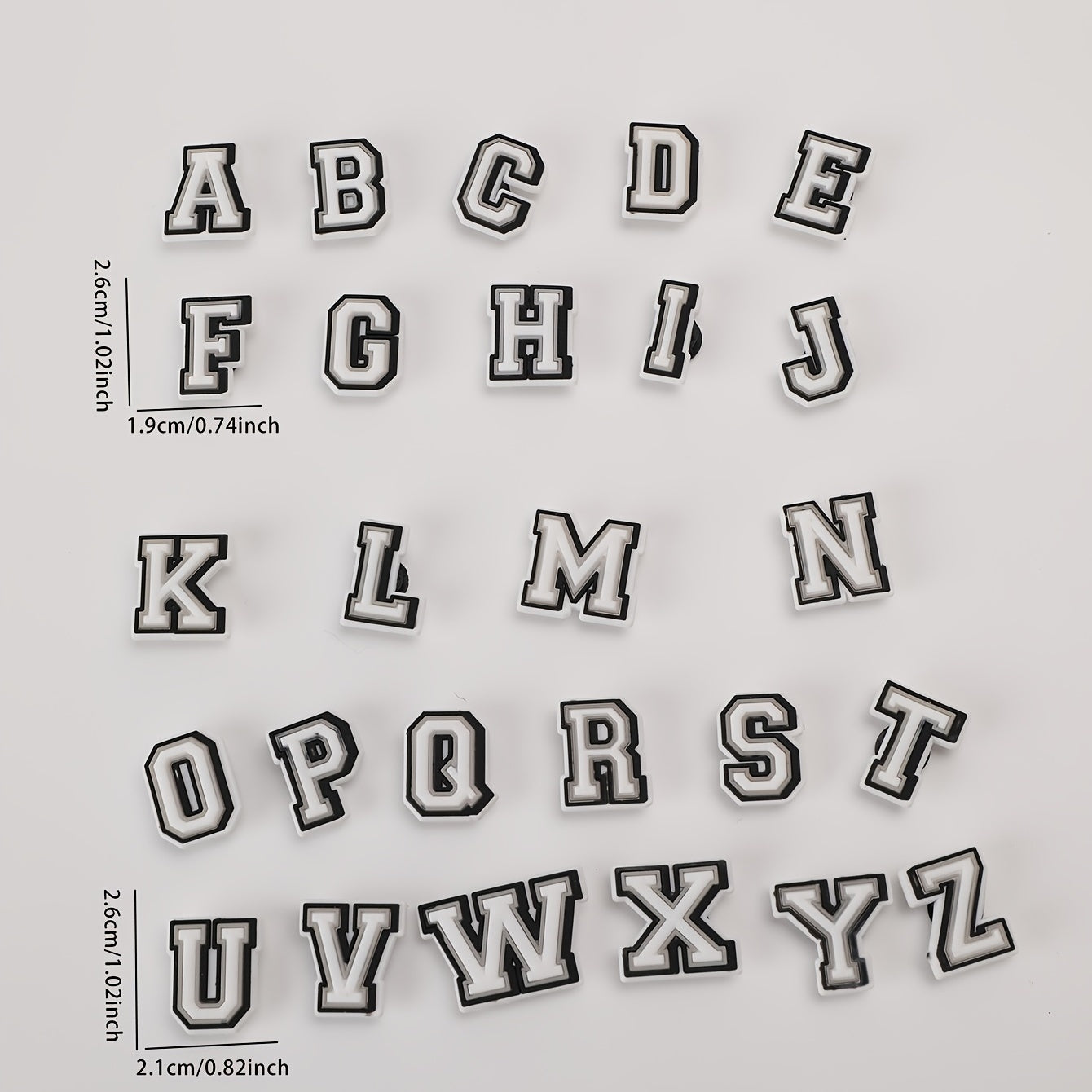 26pcs PVC Letter Charms Shoe Decoration DIY Shoes Pins For Clogs Men Women Teens