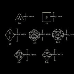 7pcs Starry Sky Dice RPG Dice Set