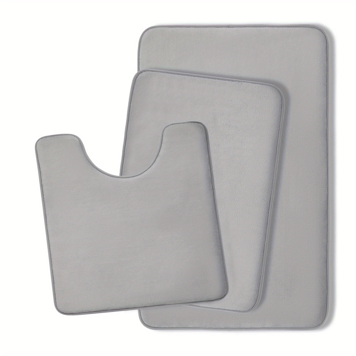 3pcs Memory Foam Bath Mats - Soft & Absorbent Non-Slip Foot Mat
