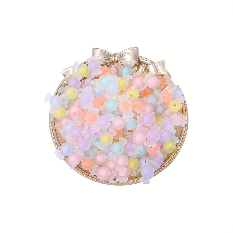 20pcs Acrylic Candy Bow Spacer Beads for DIY Jewelry Making