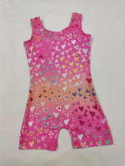 Gradient Heart Ballet Leotard for Girls