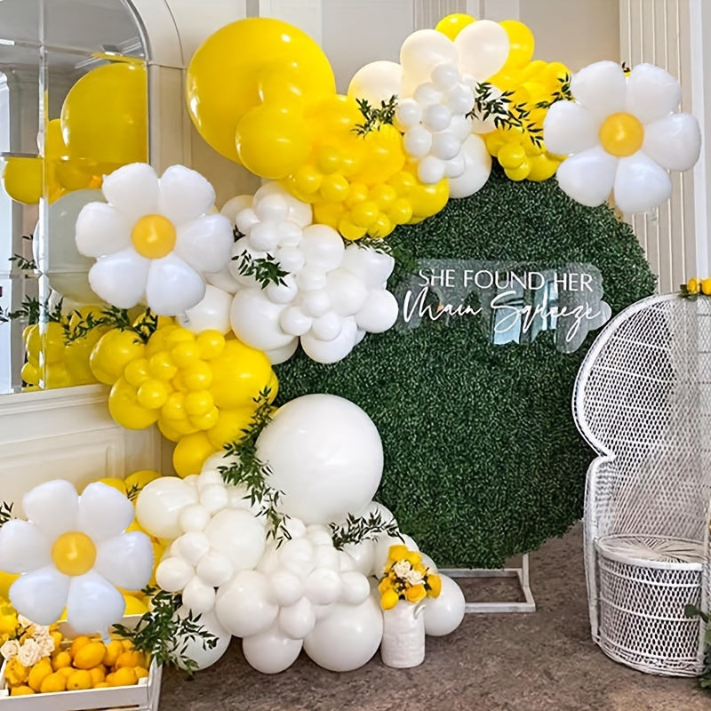 137pcs Daisy Balloon Garland Arch Kit Celebration Decor