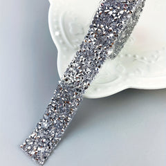 1yard Self Adhesive Crystal Rhinestone Ribbon Sticker Roll