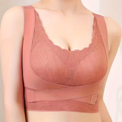 Lace Wireless Bra Criss Cross Back