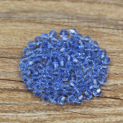 300pcs 4mm Double Cone Pointed Crystal Beads Jewelry Making
