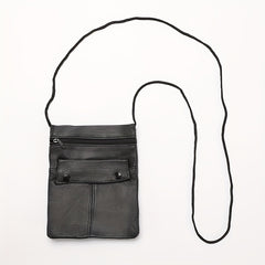 Leather Passport Holder Wallet Earphone Card Bag