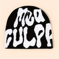 One Piece Mens Jacquard Knitted Hat Hip Hop Autumn Winter Warm Pullover Hat