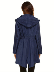 Casual Windproof Hooded Coat For Fall & Winter Women's Clothing