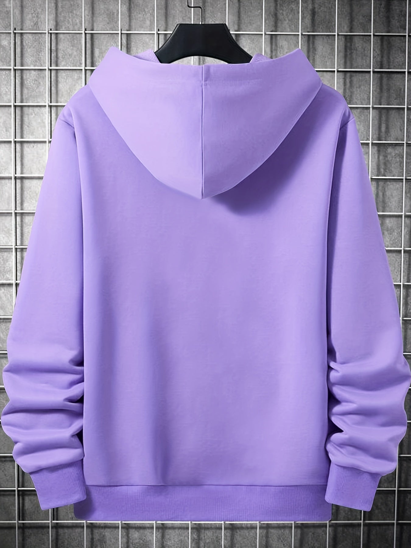 Men's Casual Alien Print Hooded Sweatshirt Long Sleeve Drawstrings