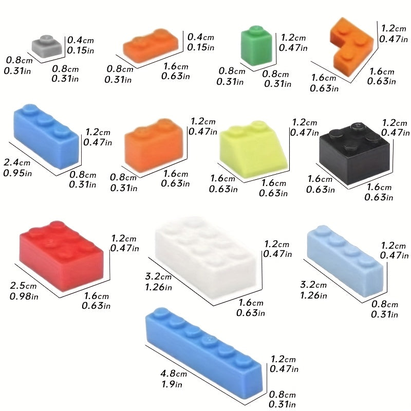 1000pc Building Block Set, Various Sizes & Colors, Educational Toy