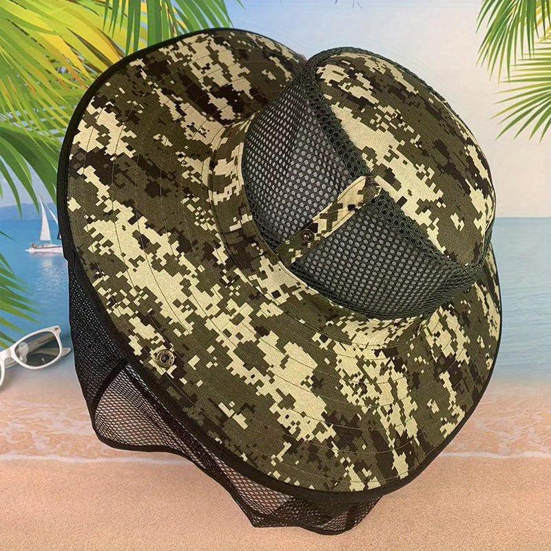 Big Brim Half Net Sun Hat UV Protection Breathable Quick Drying Hat
