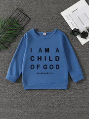 Child of God Boys Sweatshirt Long Sleeve Crew Neck Casual Top