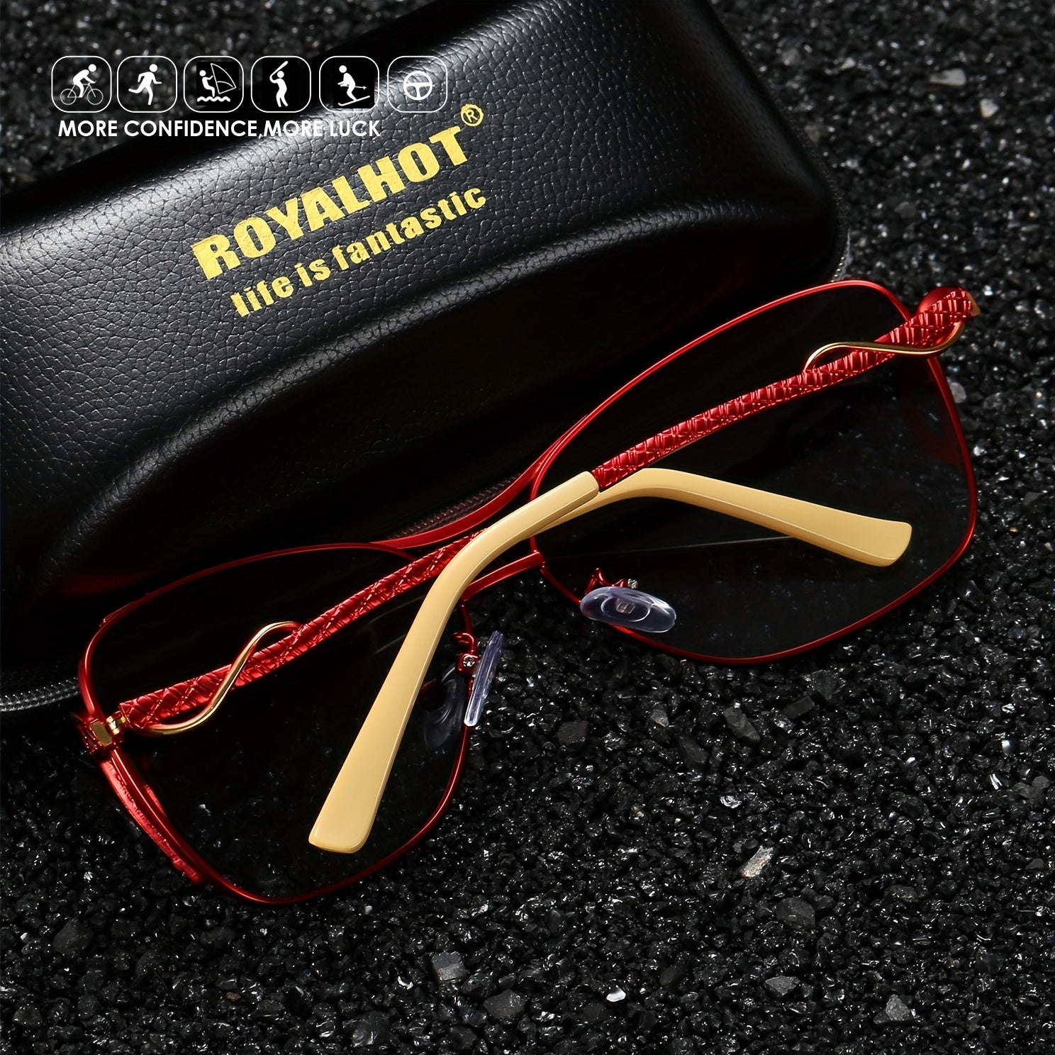 RoyalHot Polarized Oval Frame Sunglasses Driving Sun Glasses Shades