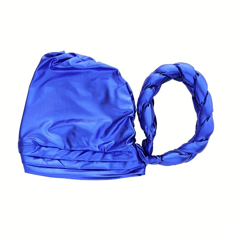 Hot Stamping Turbans Three Layer Bright Head Wraps Twist Braid Bonnet